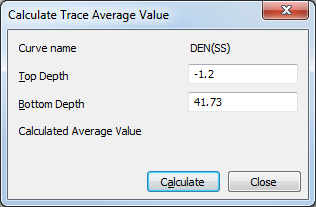 Average Trace dialog box