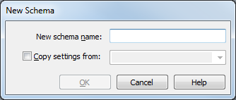 New Schema dialog box